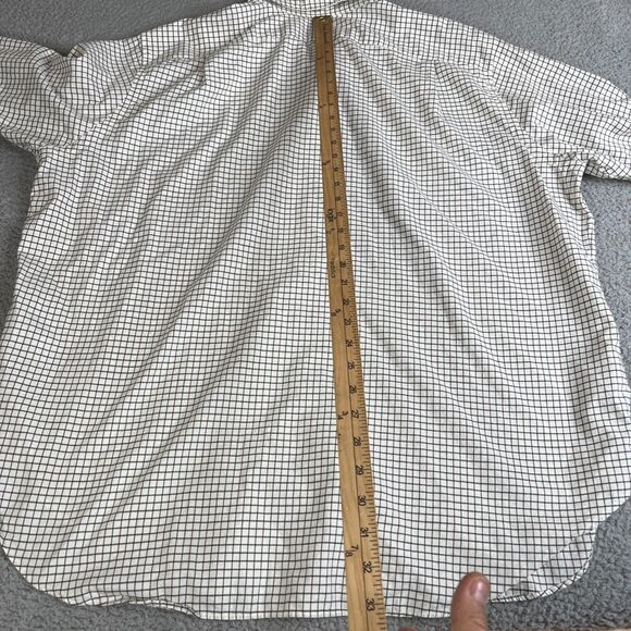 Polo Ralph Lauren Shirt Mens 2XB Big Gray Burgundy Check Button Long Sleeve Pony - Picture 9 of 12